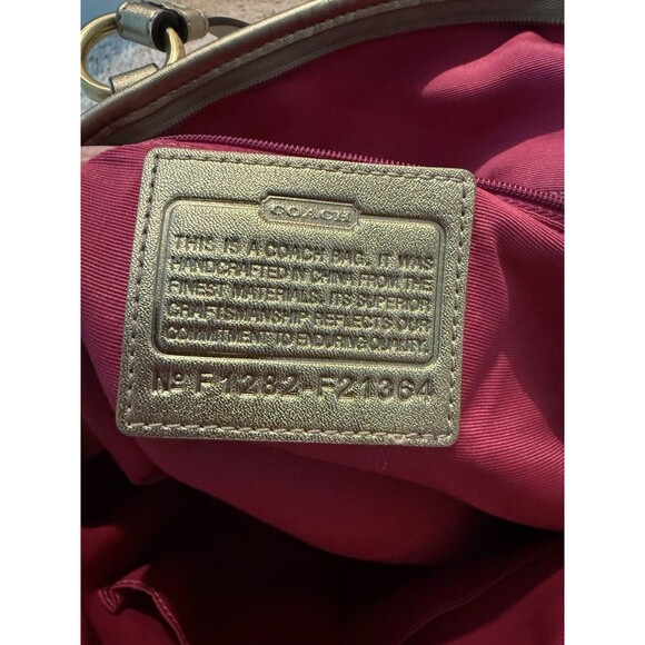 Coach Peyton Tattersall Tote Purse Handbag Ivory Plaid - Picture 10 of 11